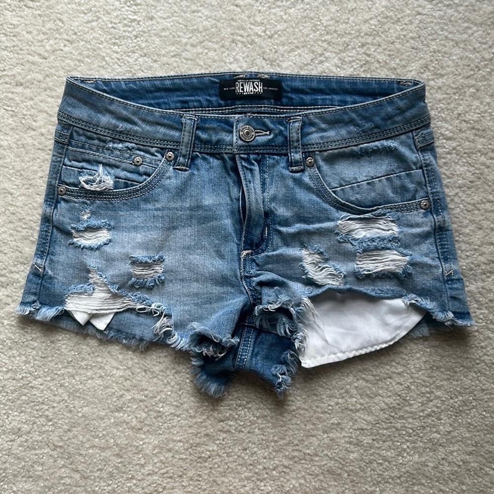 Juniors Rewash Jean Shorts